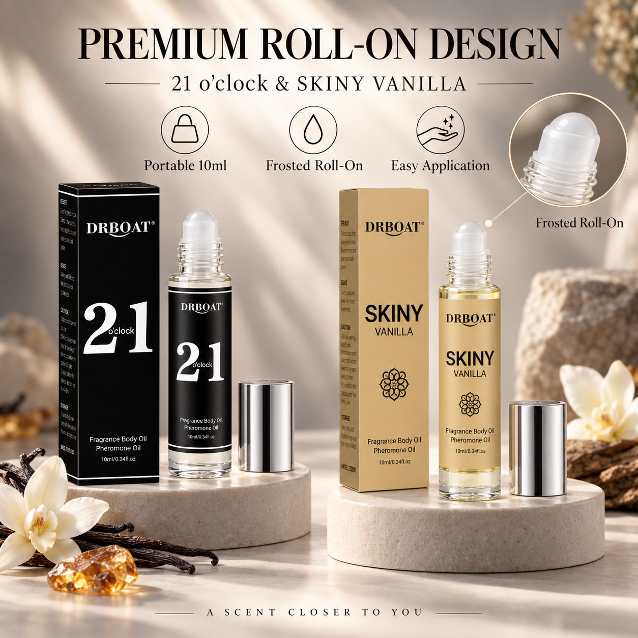 Fragrance-Oils Perfume - Men Roll On Perfume Oil, Caramel