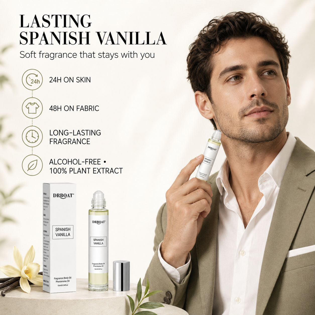 Men's Spanish Vanilla Roll-On  - Fragrance-Oils Perfume recension och pris